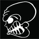 2 Pack of Custom Skull Grin Vinyl Decals / Stickers