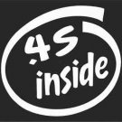 2 Pack of Custom .45 Inside Vinyl Decals Stickers 2 Pack of Custom .45 Inside Vinyl Decals Stickers