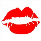 2 Pack of Custom Lipstick Print Vinyl Decals / Stickers