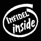 2 Pack of Custom Infidel Inside Vinyl Decals / Stickers
