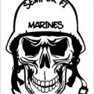 2 Pack of Custom "USMC Helmet Skull" Vinyl Decals / Stickers 2 Pack of Custom "USMC Helmet Skull" Vinyl Decals / Stickers