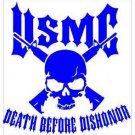 USMC Death Before Dishonor Vinyl Decals / Stickers 2(TWO) Pack