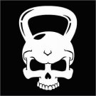 Kettlebell Skull Vinyl Decals / Stickers 2(TWO) Pack