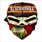 Chicago Blackhawks Bandanna Vinyl Decal / Sticker 2(TWO) Pack