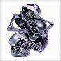 See No Evil, Speak No Evil, Hear No Evil Skeleton Vinyl Decal /Sticker