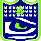 Seattle Seahawks Marijuana Shield Vinyl Decal / Sticker Seattle Seahawks Marijuana Shield Vinyl Decal / Sticker