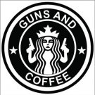 Guns and Coffee Custom Vinyl Decals / Stickers 2(TWO) Pack