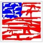 2nd Amendment Gun Flag Printed Vinyl Decal / Sticker