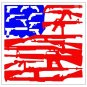 2nd Amendment Gun Flag Printed Vinyl Decal / Sticker