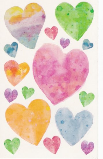 Maxi Vellum Hearts Stickers