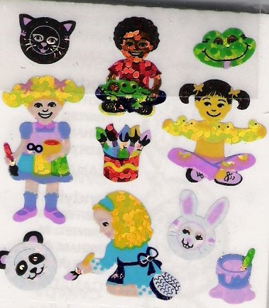 Children Painting with Animals