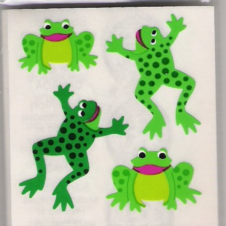 Flat Leaping Green Frogs