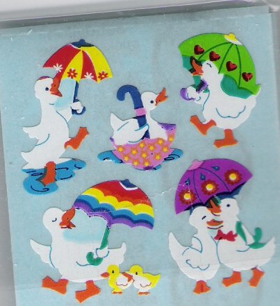Ducks with Umbrellas