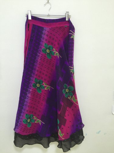 J001 Reversible Sari Wrap Skirt