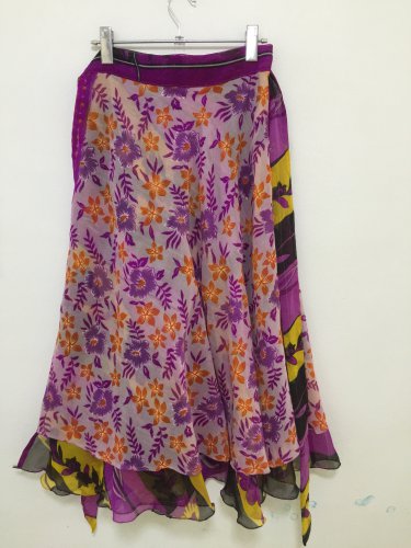 J007 Reversible Sari Wrap Skirt