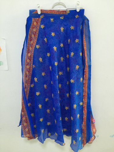J014 Reversible Sari Wrap Skirt