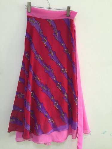 J018  Reversible Sari Wrap Skirt