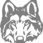 Grey Wolf Head Sticker,Graphic,Decal