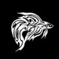 Tribal Betta/Siamese Fighting Fish Sticker, Decal, Graphic