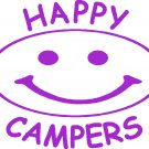Happy Camper Sticker,Decal,Graphic #3 smiley face