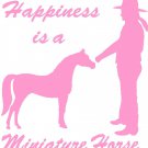 Happiness is Mini/Miniature Horse ~Sticker,Decal w/girl