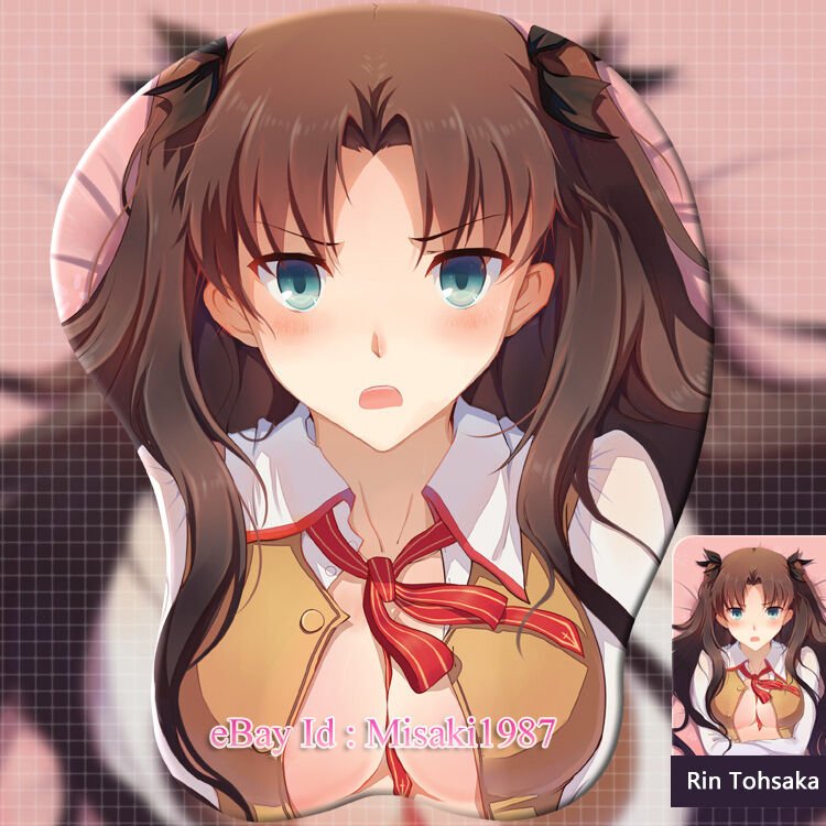 Fate Stay Night Fate Zero Rin Tohsaka Sexy Anime 3D Mouse Pad Mat Wrist Rest