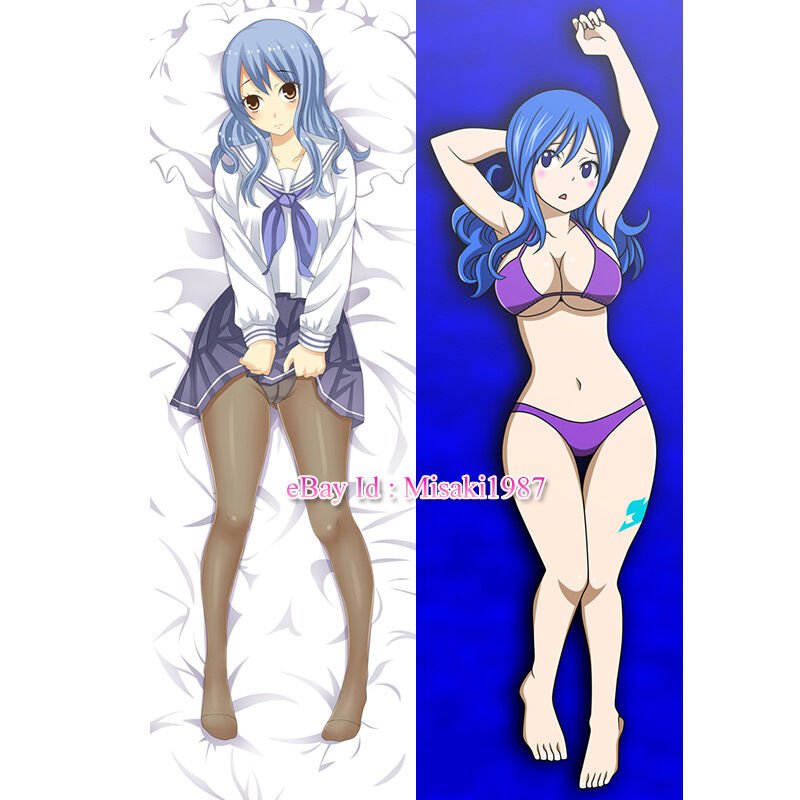 Fairy Tail Dakimakura Juvia Lockser Anime Girl Hugging Body Pillow Case Cover