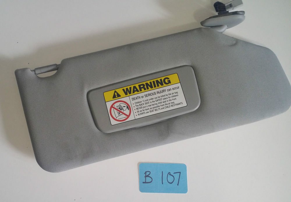 Honda Accord 0307 Sun Visor Flap Sunvisor, Right Side, Gray Expands w