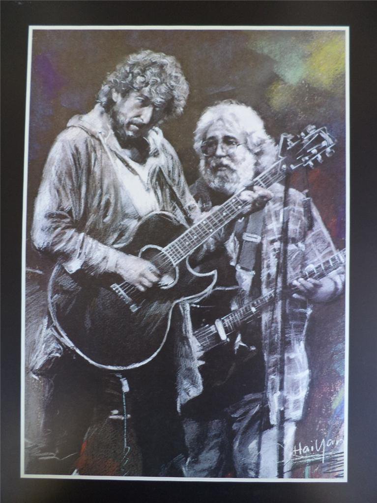 Bob Dylan And Jerry Garcia On Stage Art Print 16x20