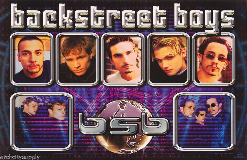 Backstreet Boys 2000 Rare Music Poster