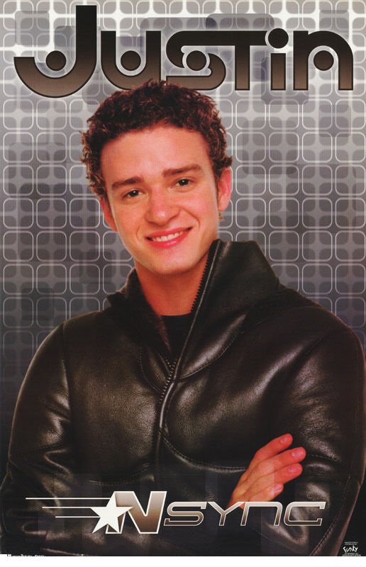 Nsync N Sync Justin Timberlake Leather Rare Music Poster