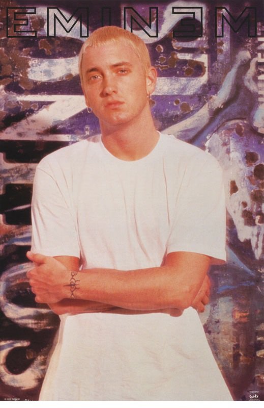 Eminem White T Shirt 2000 Poster