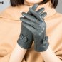 Women's Genuine Leather Gloves Sheepskin Gloves Windproof For Autumn And Winter