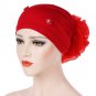 New Women Hair Loss Head Scarf Turban Cap Flower Muslim Cancer Chemo Hat Cover