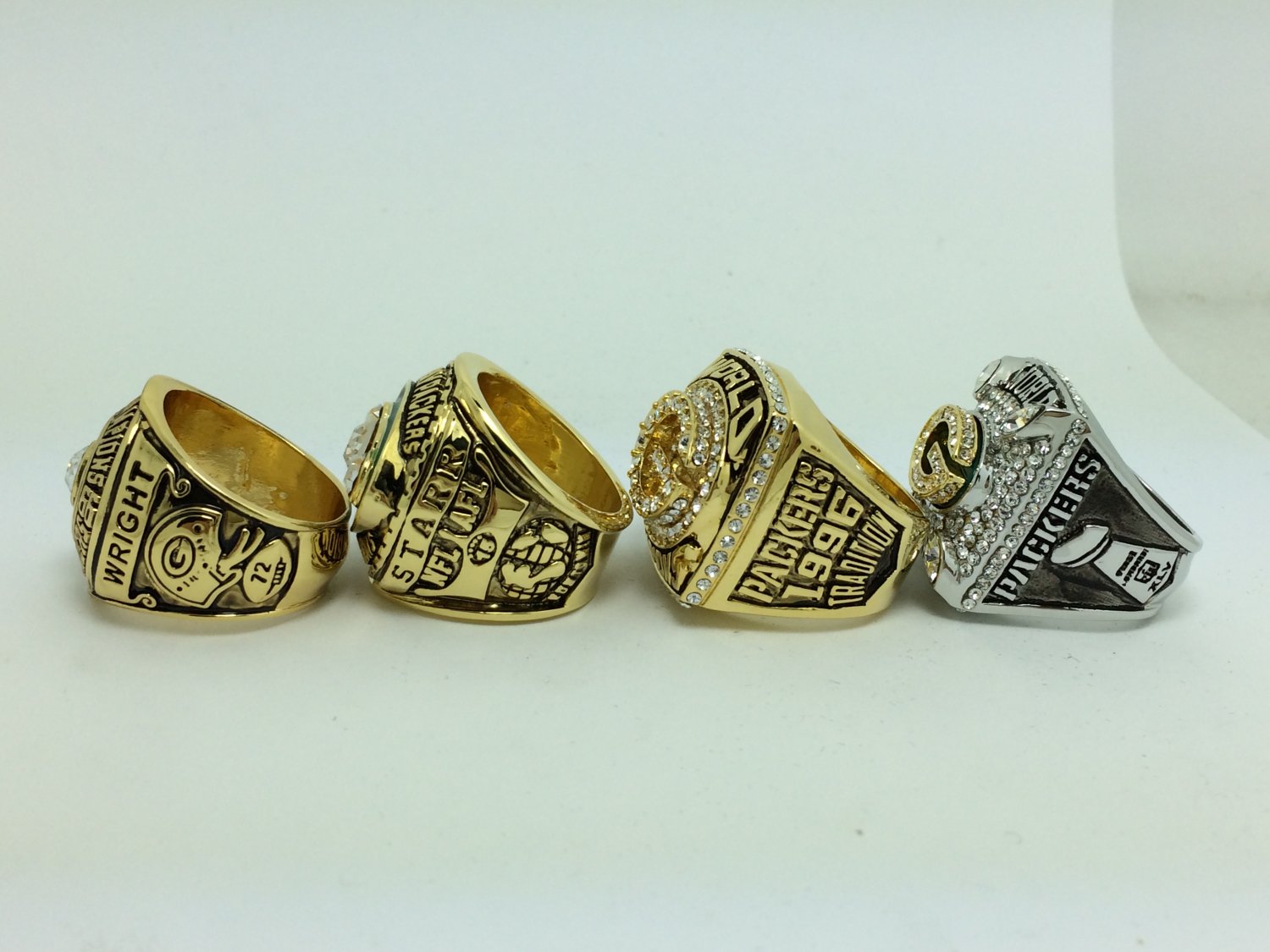 4PCS One Set 1966 1967 1996 2010 Green bay packers super bowl ...