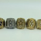 5PCS One Set 1971 1977 1992 1993 1995 Dallas Cowboys super bowl Championship Ring 11 Size