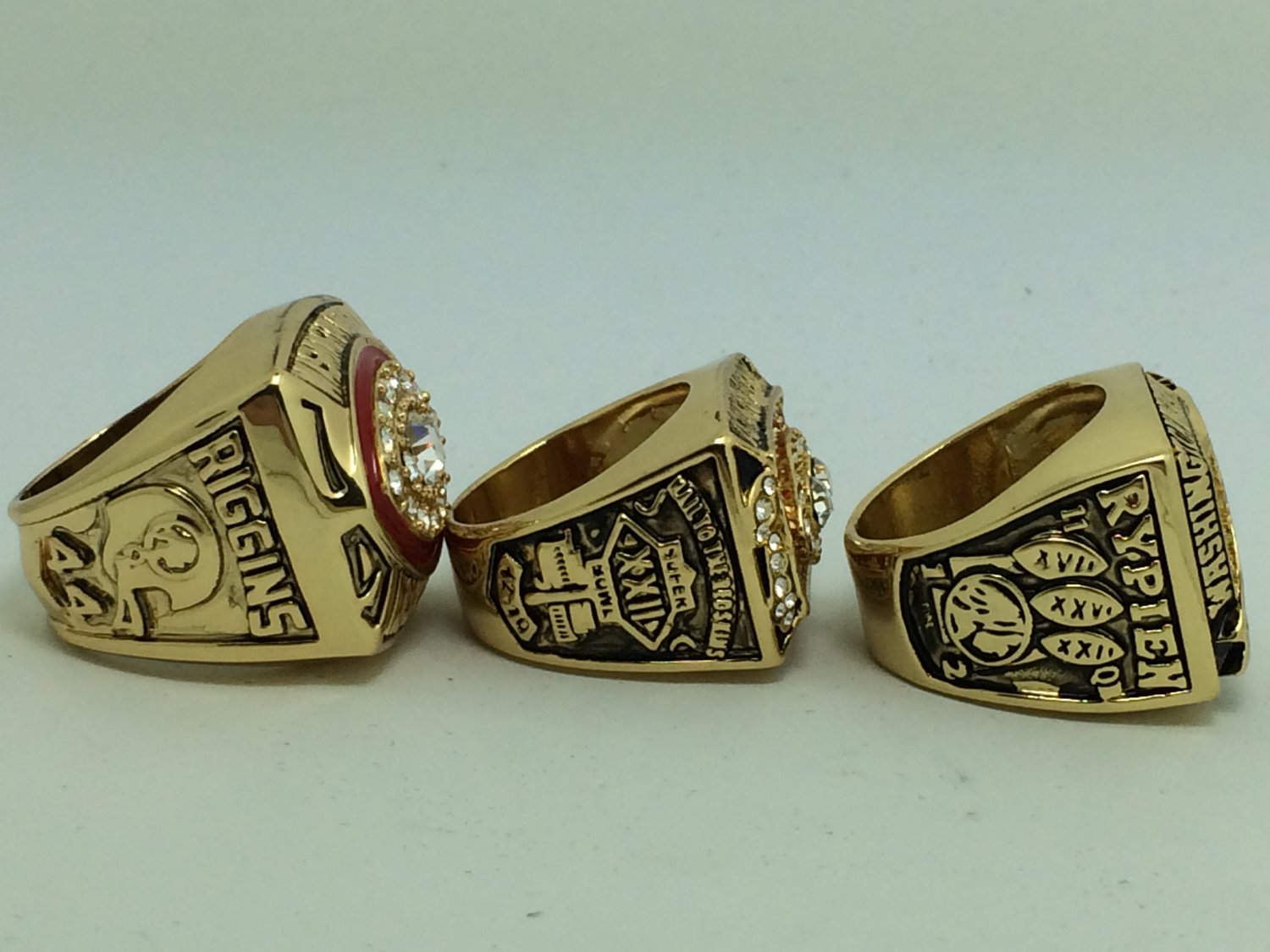 One Set 3pcs 1982 1987 1991 Washington Redskins super bowl Championship ...