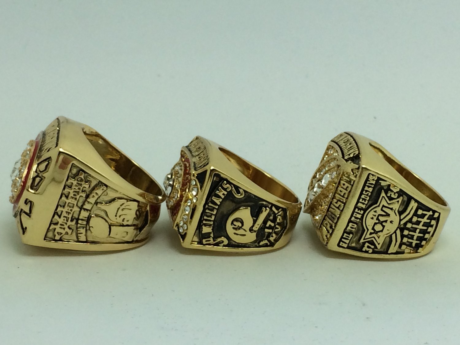 One Set 3pcs 1982 1987 1991 Washington Redskins super bowl Championship ...