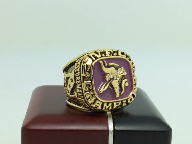 1973 Minnesota Vikings AFC super bowl Championship Ring 11 Size With wooden box