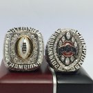 One Set 2PCS 2014 2015 Ohio State Buckeyes National Championship Ring 8-14 Size With wooden box