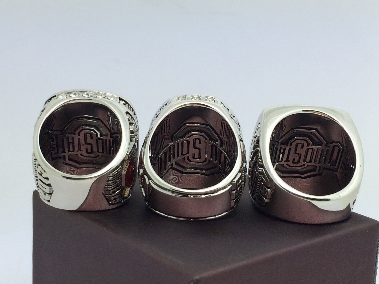One Set 3PCS 2014 2015 Ohio State Buckeyes National Championship Ring 8