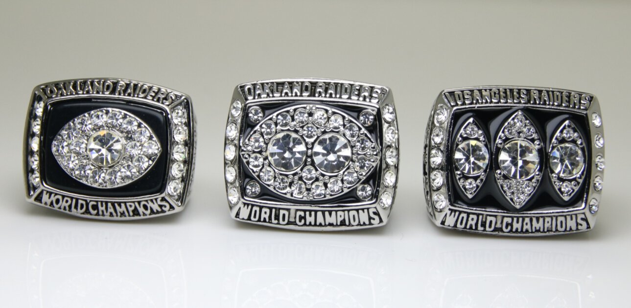 One Sets 3PCS 1976 1980 1983 Oakland Raiders super bowl Rings 11S high ...