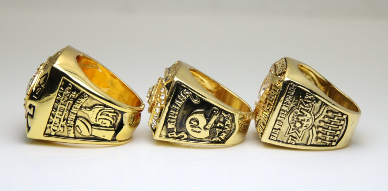 One Set 3pcs 1982 1987 1991 Washington Redskins super bowl Rings 11s ...