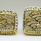 One Set 2Pcs 1997 1998 Denver Broncos super bowl  Rings 11S solid back in stock
