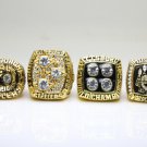 One Set 6 PCS 1974 1975 1978 1979 2005 2008 Pittsburgh Steelers super bowl Rings 11S
