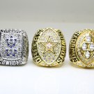 5PCS One Set 1971 1977 1992 1993 1995 Dallas Cowboys super bowl  Rings 11s all solid back