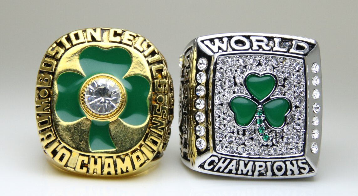 One Set 2 PCS 1984 2008 Boston Celtics Basketball NBA Championship Ring ...