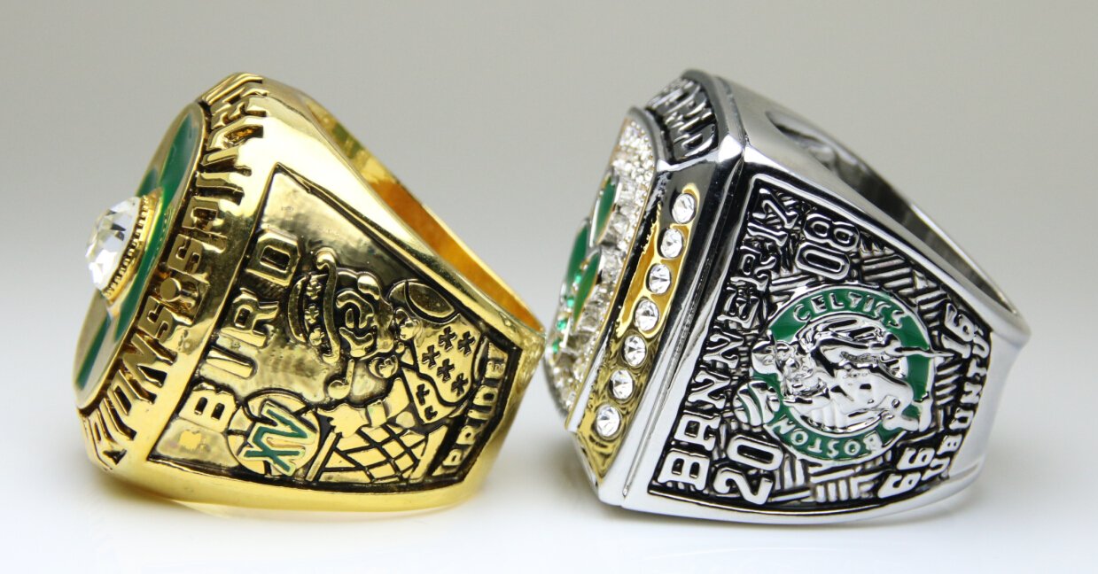 One Set 2 PCS 1984 2008 Boston Celtics Basketball NBA Championship Ring ...