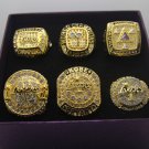 Kobe set 6 PCS 2000 2001 2002 2009 2010 2016 Los Angeles Lakers NBA Championship Ring 10S