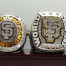 2PCS 2010 2014 San Francisco Giants world series Championship Ring 8-14S wooden case
